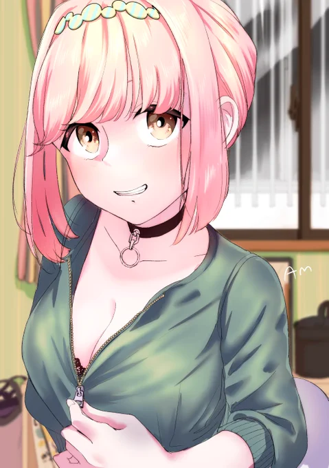 カーテン閉め忘れてる子 