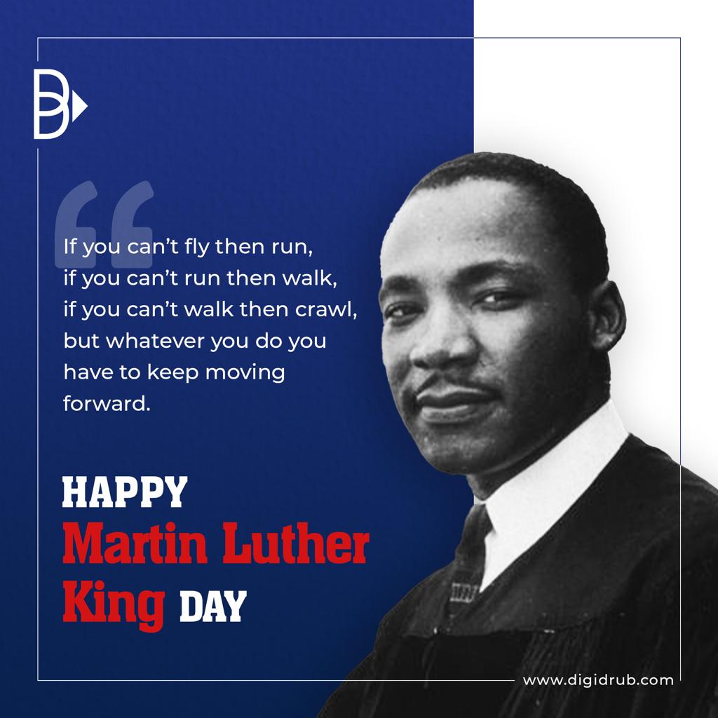 digidrub's tweet photo. Happy Martin Luther King Day!

#martinlutherking #mlk #blacklivesmatter #martinlutherkingjr #mlkday #blackhistory #civilrights #martinlutherkingday #martinlutherkingquotes #blm #blackpower #mlkjr #justice #freedom #blackexcellence #martinlutherkingjrday #usa #america https://t.co/XPQMnj4zot
