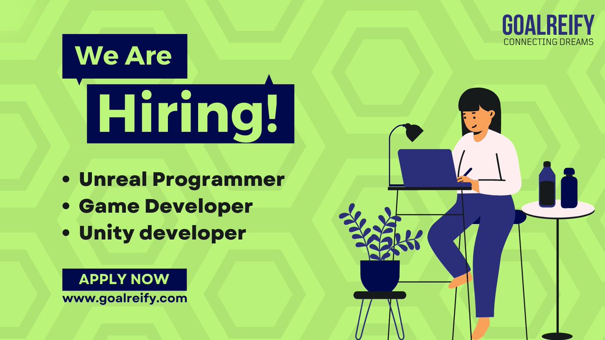goalreify's tweet photo. We are #hiring multiple position for our client please check below.
#goalreify #gamingcommunity #gaming #jobalert #jobs #csharp #unity #unitydeveloper #unity3d #gamedeveloper #gamedevelopment #ar #vr #augmentedreality #virtualreality #unrealprogrammer #unreal #unrealengine #ue5 https://t.co/psXYc0CF2q