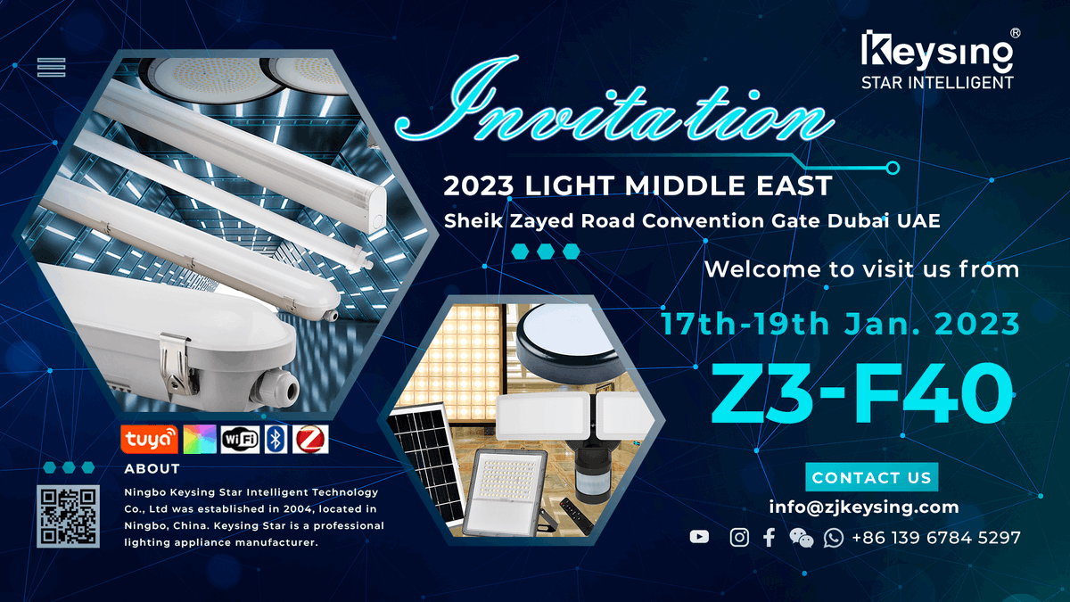 KeysingStar's tweet image. Don't miss it! Save the date for Dubai!
Welcome to visit our booth Z3-F40 and discover our latest LED lighting products.

📍Hall Zabeel 3, Stand No. F40

#keysingstar #lightmiddleeast #LightME #Lighting #Dubai #lightingfair #waterprooflight #outdoorlighting #indoorlighting
