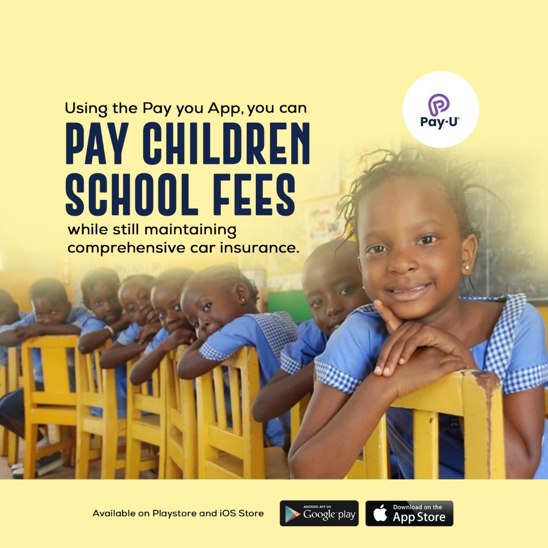 Pay_UTech's tweet photo. Nobody wants to be stranded, with vehicle repair costs following an event or accident, especially when basic necessities such as children's school fees are unpaid.
With the Pay-U App, you can pay your children's school fees while maintaining #comprehensiveautoinsurance https://t.co/eC4IeQ3Mv4