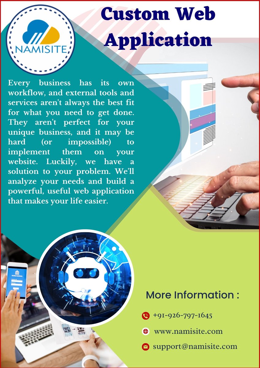 NAMISITE1's tweet photo. Custom Web App development Service | Custom website design & Development company in Noida
Email Id: -support@namisite.com
Phone No:- +91-926-797-1645
visit:-https://t.co/CdN74vUpF2
#pogramming #coding #app #webdevelopment #software #digitalmarketingagency #ios #web https://t.co/Y0VDWdaqlx