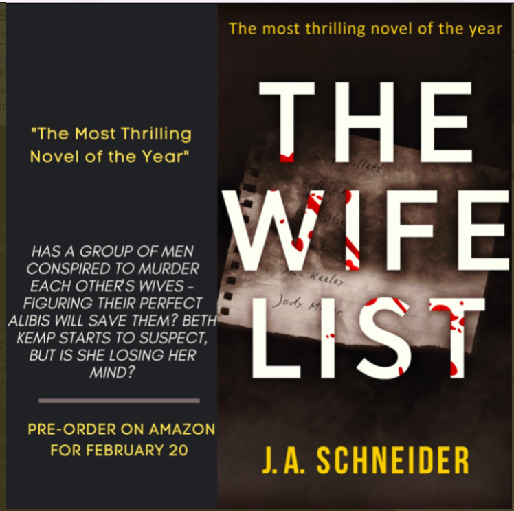 New #thriller #Preorder Feb 20 THE WIFE LIST: '...creeping, building menace'...the end was CRAZY AWESOME - you'll never guess!!!!' 'paranoia...brave woman...delicious terror'... Is Beth Kemp right or losing her mind? mybook.to/TheWifeList #Thriller #PsychologicalThriller