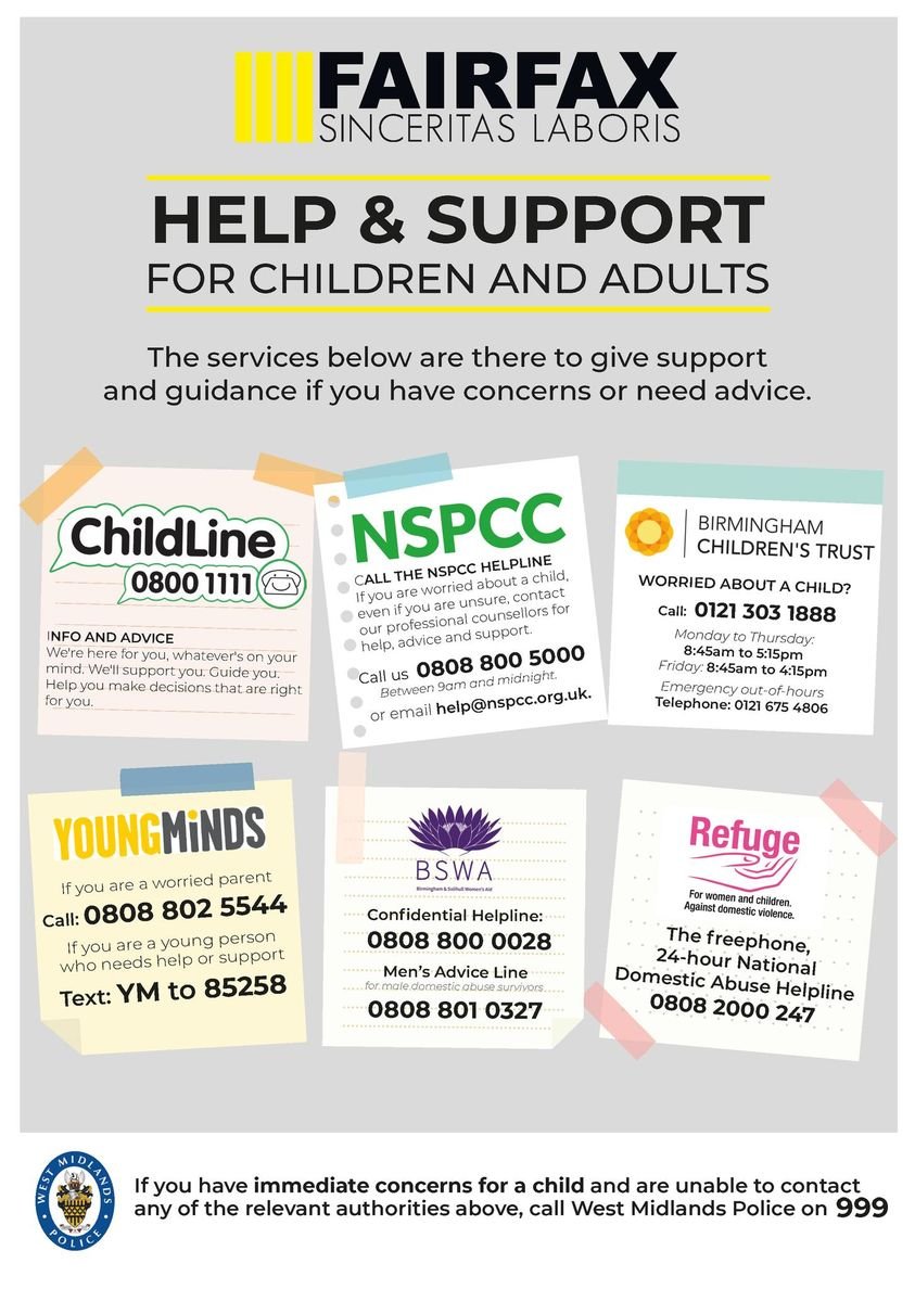 Forward Thinking Birmingham
Thank you to parents/carers who attended the FTB Mental Health Awareness session this week.
Please be advised that another session about Sleep Hygiene will take place on Thursday, 16 February 2023.