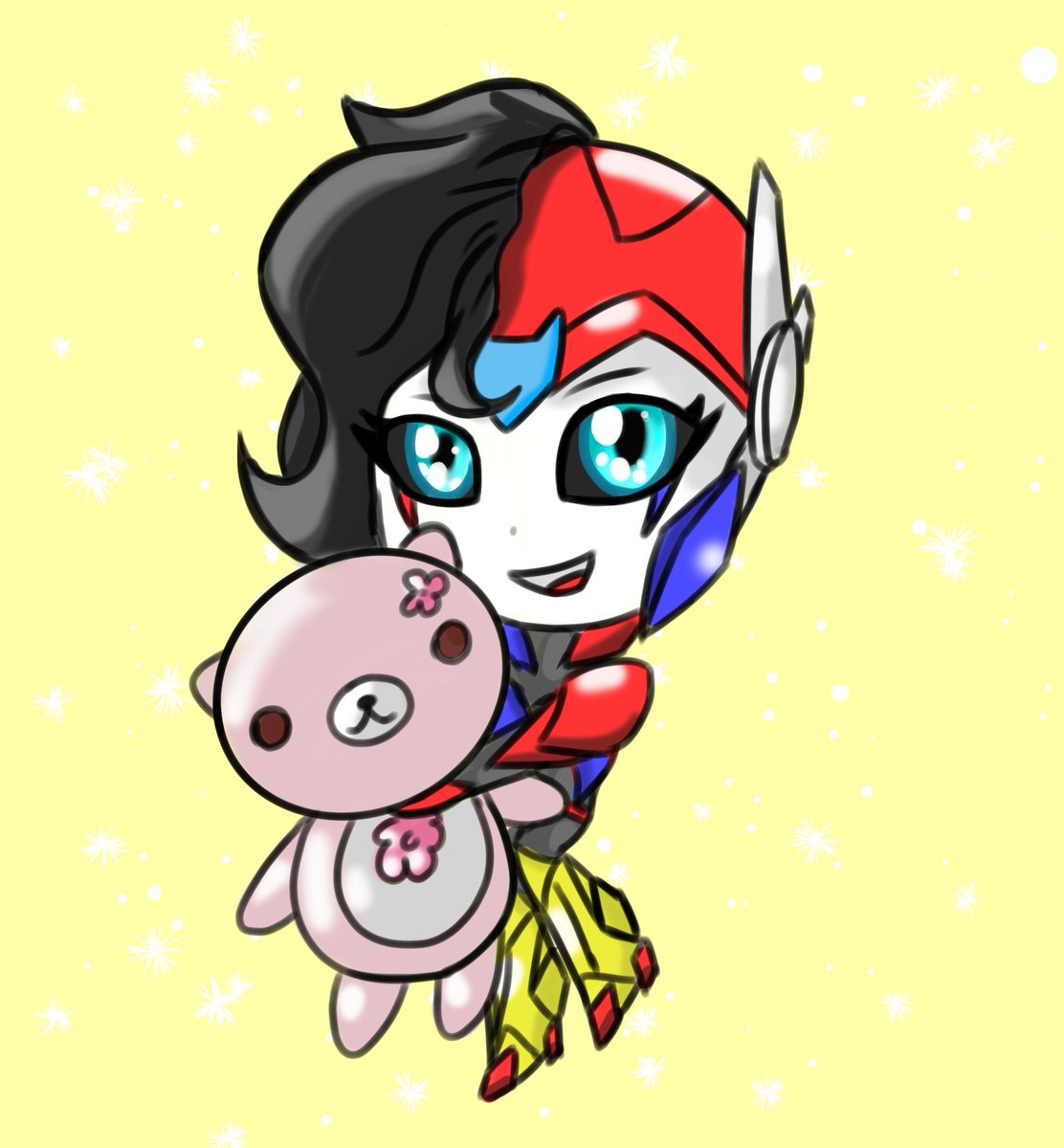 arts_skye's tweet photo. Sofi versión chibi kawaii 💙❤️
#Transformers 
#fanart https://t.co/4AJIw5BwKn