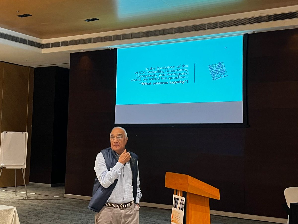 Nihilent's tweet photo. Our Founder @lcsingh shared his thoughts on how emotions drive customer buying behavior at our Global Strategy and Sales conference.

Our patented framework, #14Signals, helps organizations decode customer loyalty and engage customers.

#customerexperience #EmotionalIntelligence https://t.co/i2ZGvGetwp
