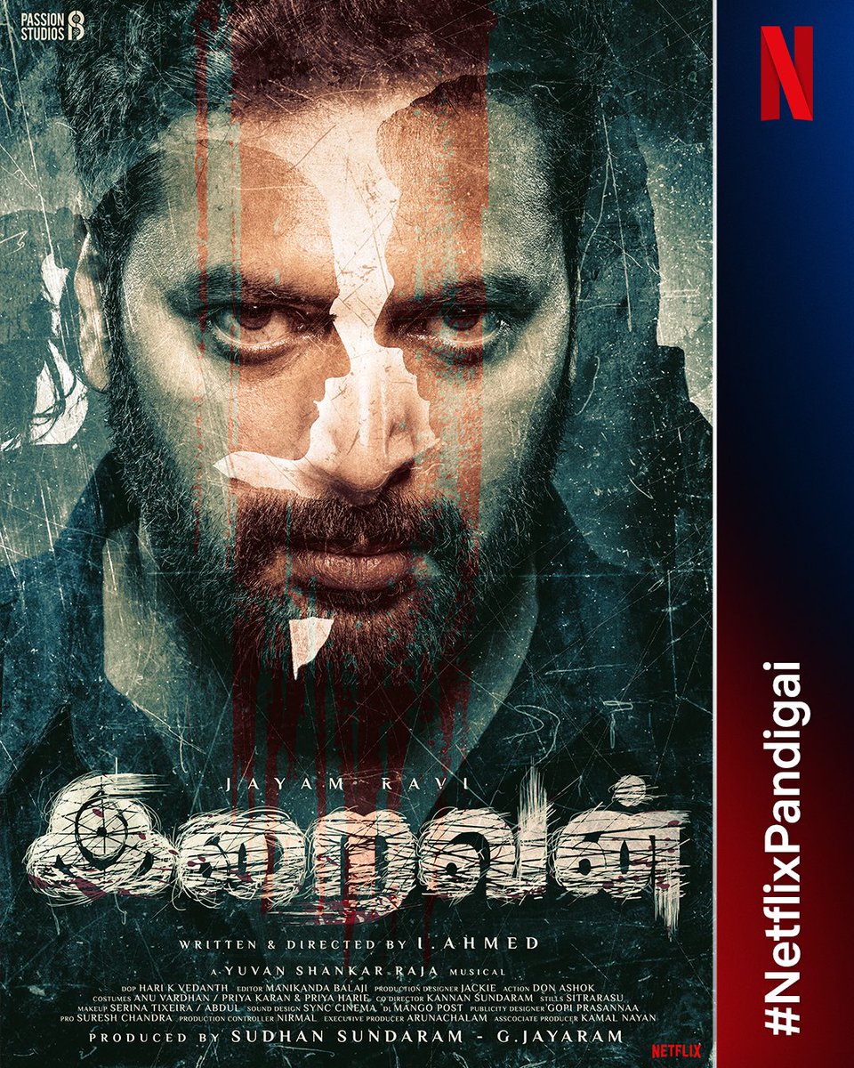 Netflix_INSouth's tweet image. Jayam Ravi and Nayanthara are back together for a movie and we can&apos;t wait to watch them on screen again!

Iraivan is coming to Netflix in Tamil, Telugu, Malayalam, Kannada and Hindi as a post theatrical release! 🤩
#NetflixLaEnnaSpecial #NetflixPandigai #Iraivan #IraivanFirstLook