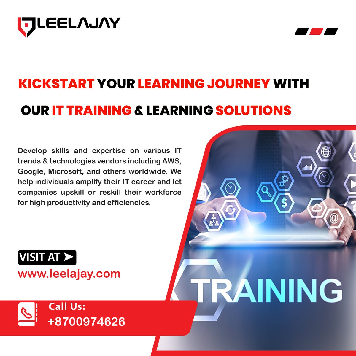 techleelajay's tweet photo. Visit: https://t.co/dkYlsLETwA
Individuals can realize your career goals &amp; empower your workforce with our IT training &amp; certifications and find the right learning solutions!
#corporatetraining #Ittraining #learninganddevelopment #onlinelearning #leelajaytechnologies https://t.co/UUZV4Fhi0o