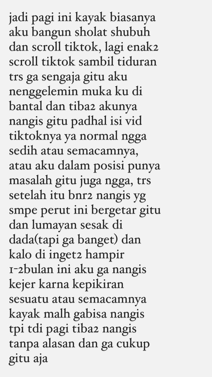 sasaf1t's tweet photo. help // rl

guys mau cerita sekalian tanya, ini mungkin perkara mental health so if u don’t like this topik or u think if this topik “alay” u can skip
buat kalian yang ngerti kira2 aku hari ini(entah besok)  kenapa plis help me guys aku bnr2 ga ngerti tentang mental health,dll:( https://t.co/sRGfUv0C3C