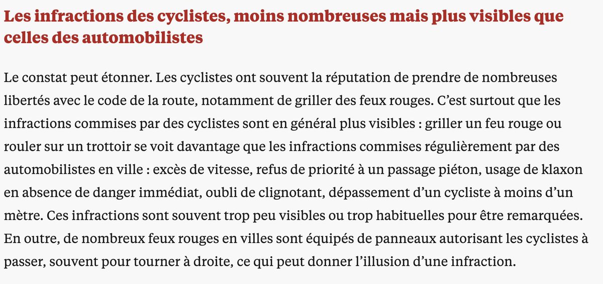 Velotaf_rennes's tweet photo. La seule étude européenne menée sur le sujet a constaté que les 🚴‍♀️ respectaient mieux le code de la route que les 🚗.
Tout le monde est persuadé du contraire car les infractions des 🚴‍♀️ sont plus visibles et moins acceptées socialement que celles des 🚗. https://t.co/qCON8SDOSf