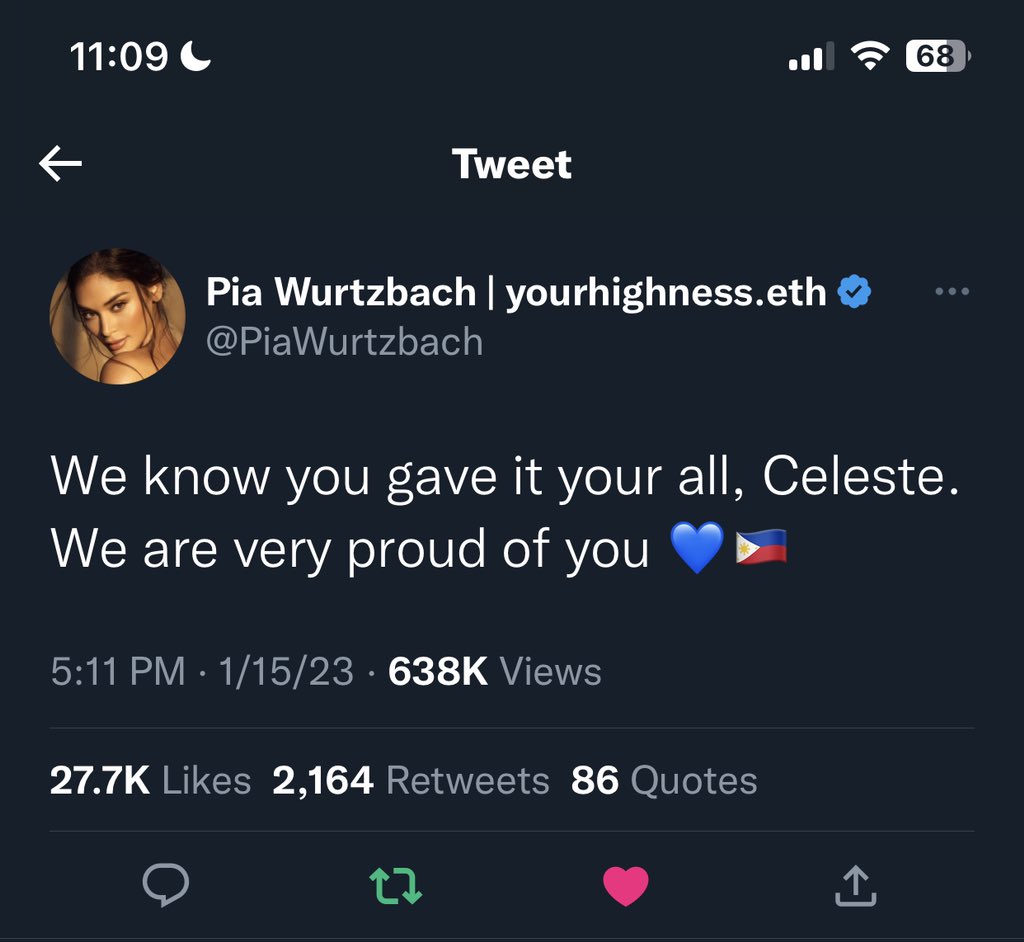iPsyCARLogy's tweet photo. Queen supporting another Queen! πΈ ππ«β¨π΅π
#MissUniverse #71stMissUniverse #MissUniversePhilippines #CelesteCortesi #Cele5te #CelestialUniverse https://t.co/CVSChY1WWx