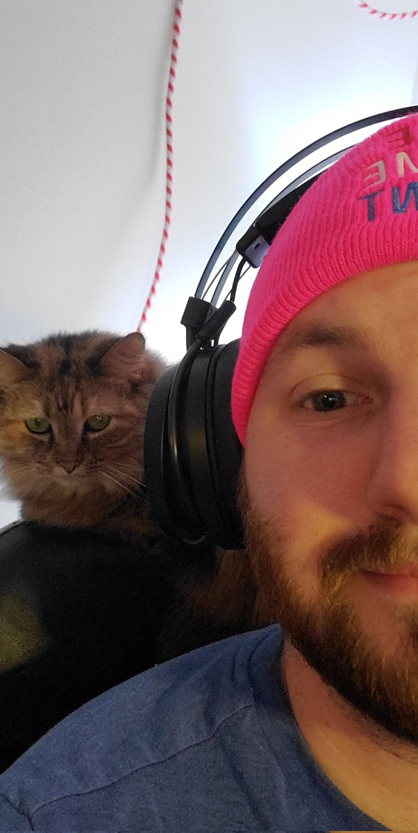 JayBGames's tweet photo. .@EfrenBlackjack this one has #TheGameEvent beanie!! And the star of the show, Fluffy!!! https://t.co/GbmKFZ2Q4J
