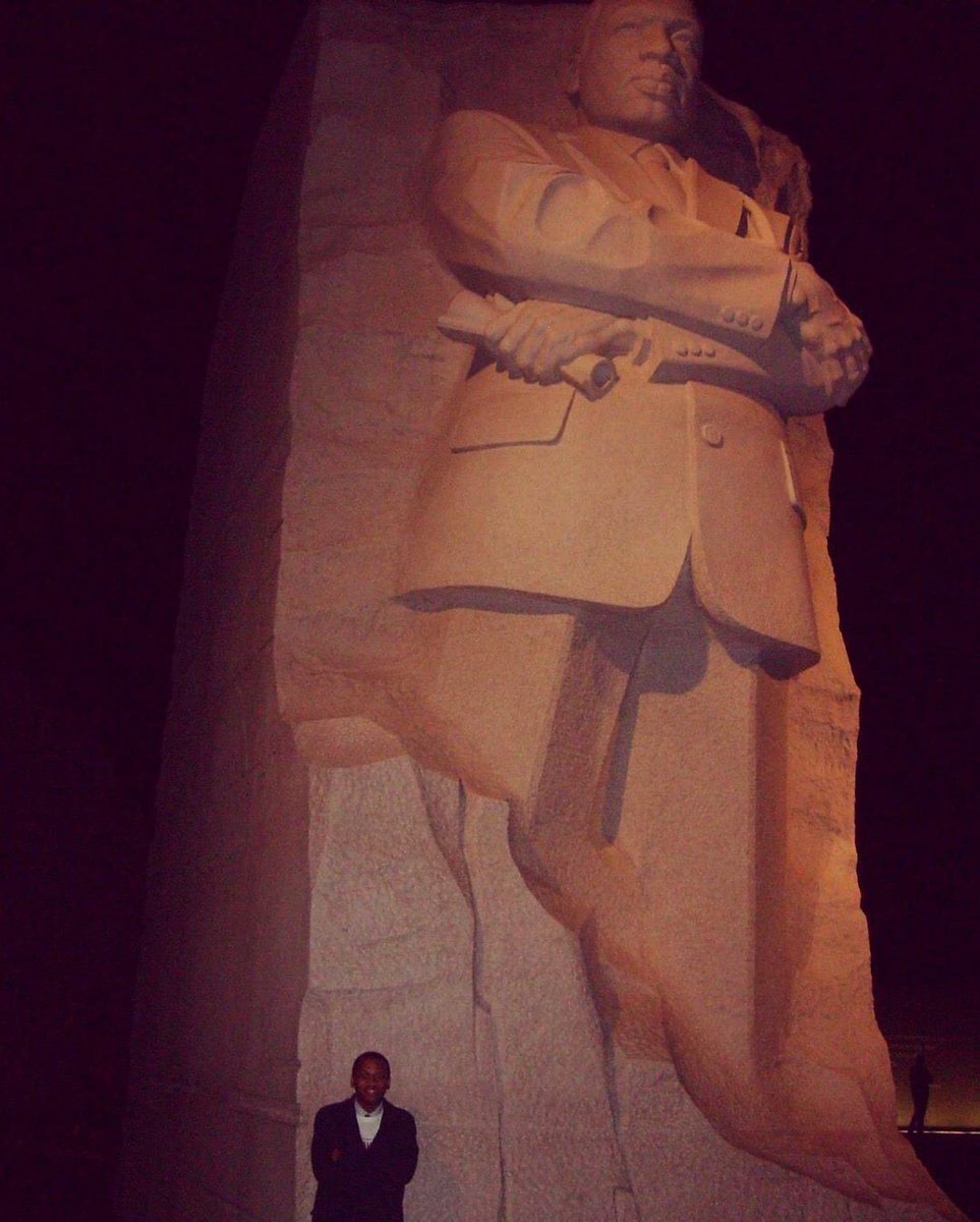 0tw100's tweet photo. Beyond the Dream - here’s a photo of me at the Martin Luther King Jr. National @MemFoundation at night in Washington, DC. #FlashbackPhotos #MLK https://t.co/WaSRpmJKeY