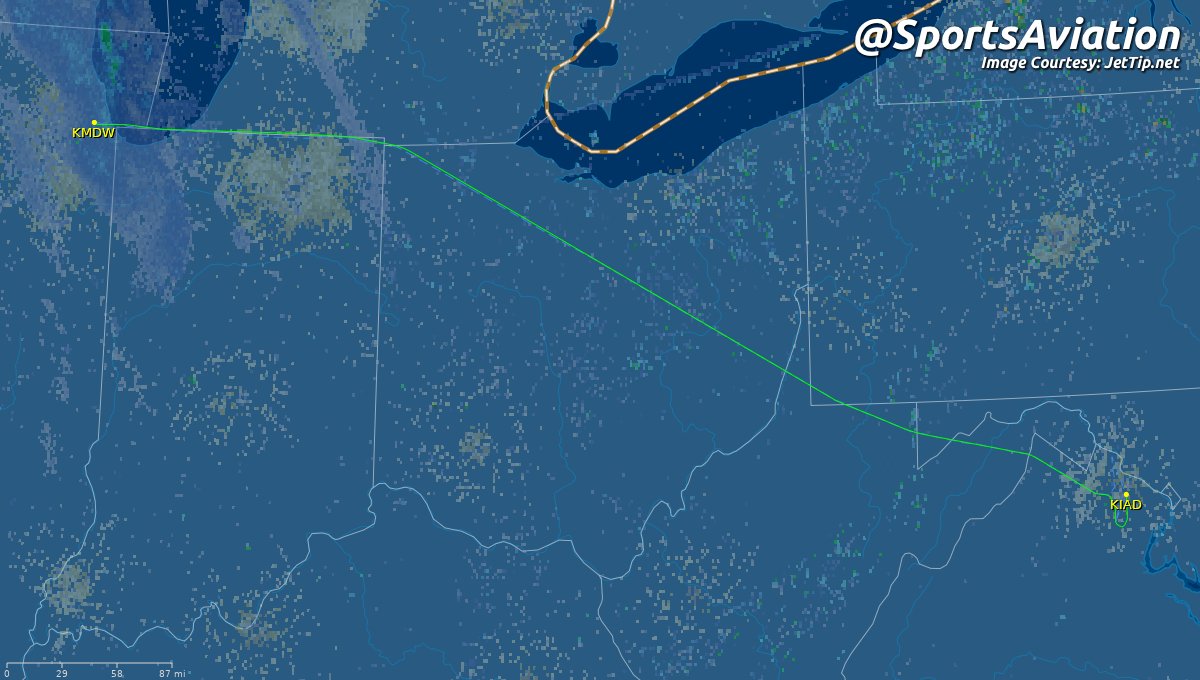 SportsAviation's tweet photo. 🏀 Golden State Warriors (@warriors) #DubNation
🆚 L @ Chicago Bulls #BullsNation #GSWvsCHI
⏭️ Washington Wizards #DCABoveAll #GSWvsWAS
✈️ N649DL | DAL8926 | B752
🛫 MDW - 7:43 pm CT
🛬 IAD - 10:04 pm ET
📡 Tracking: https://t.co/D2Y6maqOSD https://t.co/ulazRkFrNo