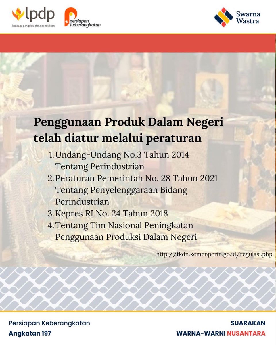 dyspath's tweet photo. Salah satu upaya yang dapat kita lakukan untuk mengatasi krisis tersebut adalah dengan meningkatkan kembali penggunaan produk dalam negeri.

Ingin tahu informasi mengenai program penggunaan produk dalam negeri?

Simak penjelasan lengkapnya di postingan ini ya! https://t.co/HXSDyHx1xC