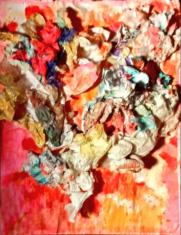 Rogercopy9's tweet photo. Paper, plastic, acrylic, ink on paper https://t.co/pF2MENYvif
