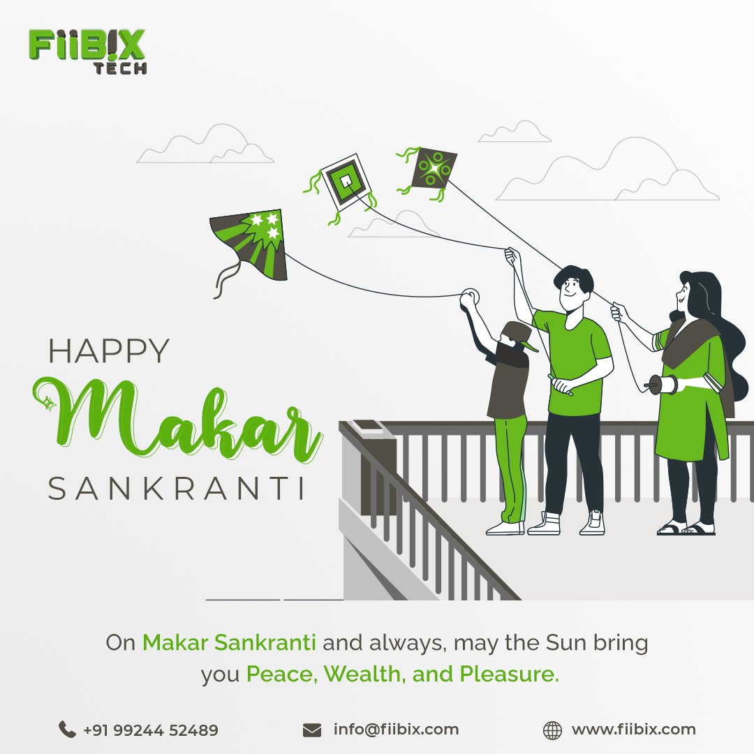 fiibixtech's tweet image. May your kites and joy meet the highest heights!
Happy Makar Sankranti..!
#FiibixTech #ITSolution #WebDevelopment #BusinessConsultingServices #HappyUttarayan #Makar #Sankranti #MakarSankranti2023 #Uttarayan #Uttarayan2k23 #KiteFestival #Festival #Patang #SaveBirds #savethebirds