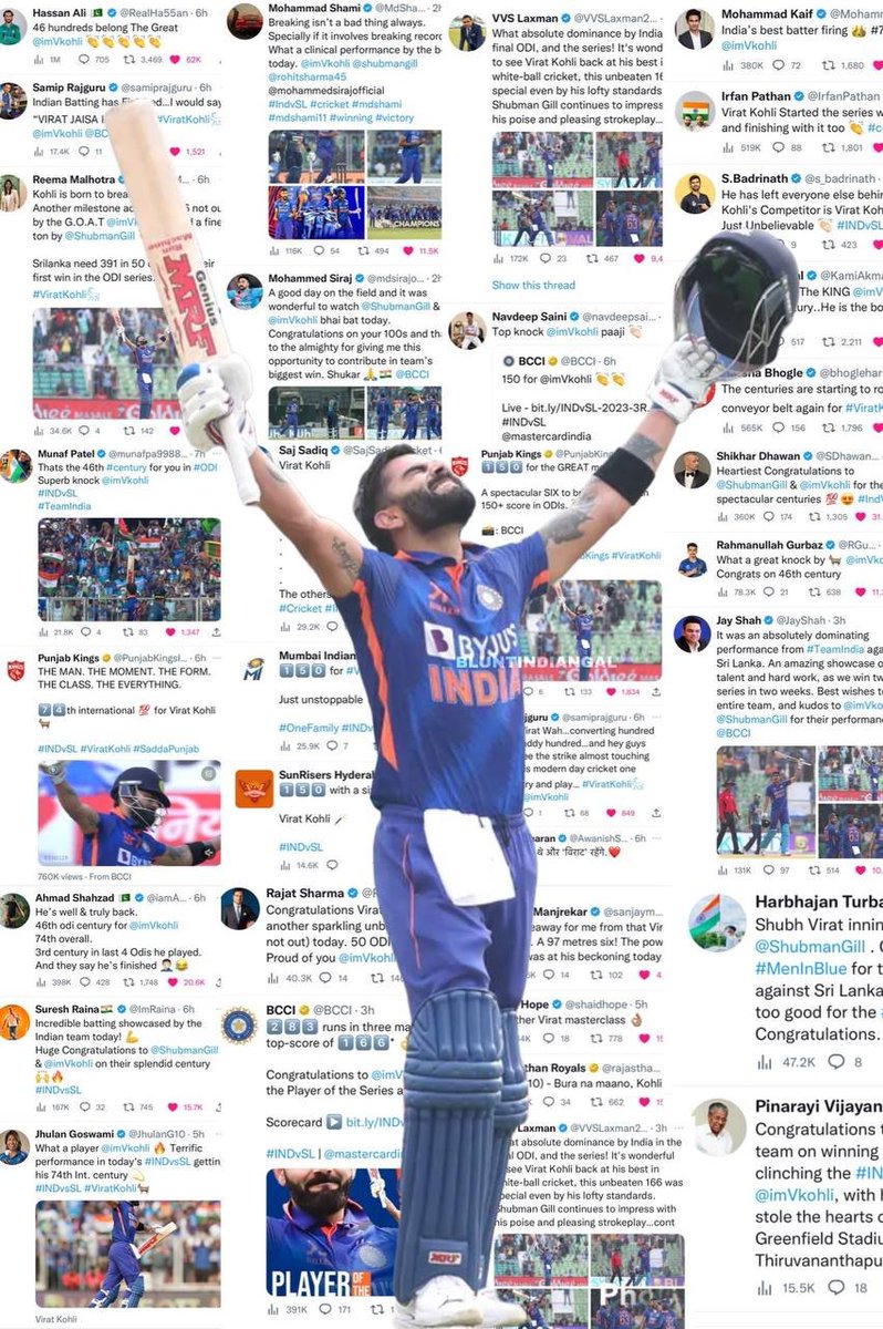BluntIndianGal's tweet photo. This is how Twitter erupted on Virat Kohli's 74th 🥁 https://t.co/7HX6iJZsSh