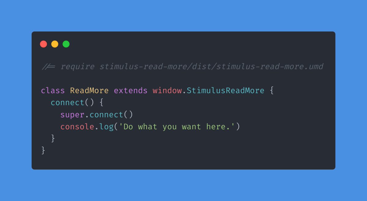 guillaumebriday's tweet image. I updated all stimulus-components.com controllers to make it easier to use them with Sprockets and CDNs 👍
You can now directly access the controller's class to register or extend it in window!
#rails #stimulusjs