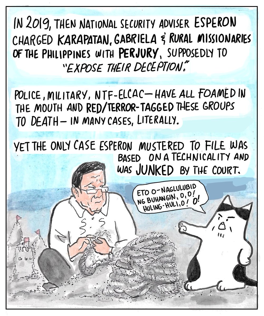 bulatlatcat's tweet photo. Yung nagkaso ka ng perjury tapos lalong tumingkad na pasista ka https://t.co/KyWMRs3oiW
