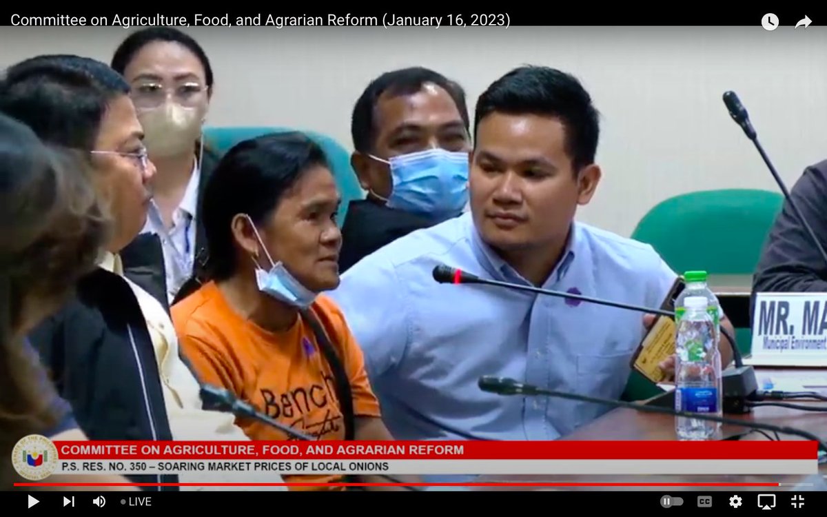 PhilippineStar's tweet photo. Merly tells the Senate committee on agriculture that her husband committed suicide after their onion farm in Pangasinan went bankrupt last year. | @PaoloSRomero https://t.co/q0YptrKQWP