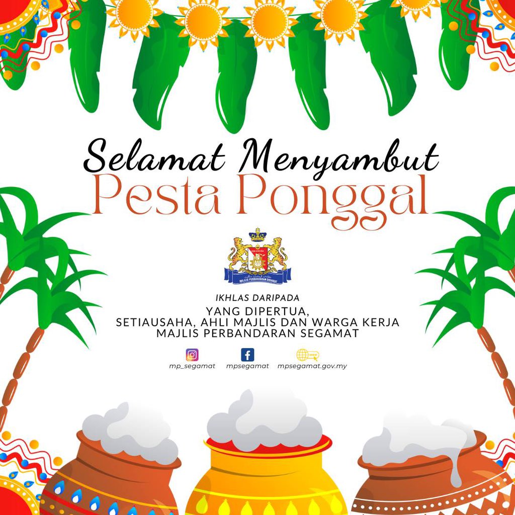 MPSegamat's tweet photo. Selamat Menyambut Pesta Ponggal | 16 Januari 2023

Allah Peliharakan Sultan
Allah Berkati Johor

#bangsajohor https://t.co/f8nbJSd9Ck