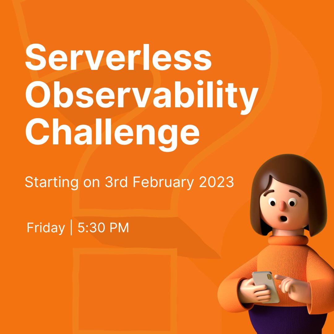 KonfHub's tweet photo. Announcing the #ServerlessObservabilityChallenge tournament.

3️⃣exciting weekly challenges on 3rd, 10th &amp; 17th February.

💸 prizes for grand tournament winners! 

Visit: https://t.co/xuz09eDX1c

#Tech #Serverless #Quiz #TechEvent #TechQuizzes #Software #SoftwareTool @kloudmate https://t.co/oxS6e3LRPi