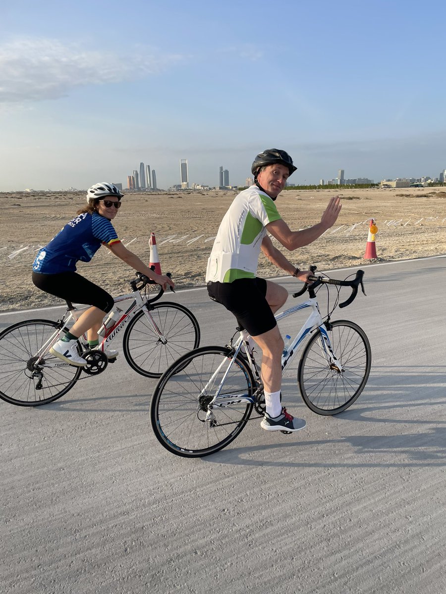 DouweBuzeman's tweet photo. The Dutch delegation to @IRENA joined the #CyclingforClimate ride in #AbuDhabi. Next leg #COP28UAE https://t.co/qH8spJuiKF