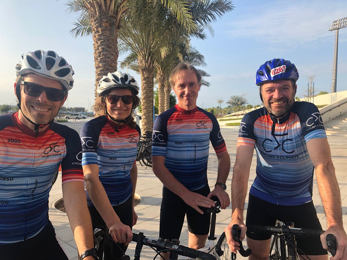 DouweBuzeman's tweet photo. The Dutch delegation to @IRENA joined the #CyclingforClimate ride in #AbuDhabi. Next leg #COP28UAE https://t.co/qH8spJuiKF