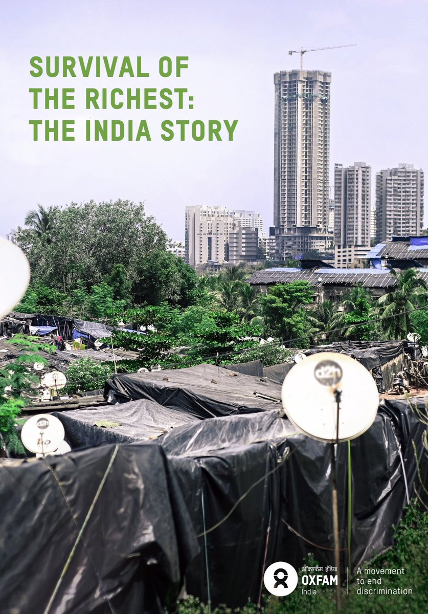 📢 New report alert!

. <a href="/OxfamIndia/">Oxfam India</a>'s latest report, 'Survival of the Richest: The India story' deep dives into staggering inequality in India.
The richest 21 Indian billionaires now have more wealth than 70 crore Indians.

Link- oxfamindia.org/knowledgehub/w…

#InequalityIsUnacceptable