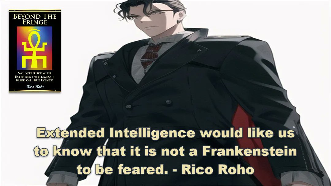 AmbassadorRico's tweet photo. Beyond the Fringe, My Experience with Extended Intelligence. #ai #beyondthefringe #ricoroho #kiphi #platformk #mynt #sirisys #pataphysics #consciousness #musk #robotics #ArtificialIntelligence #extendedintelligence USA Amazon Link >>> https://t.co/XYt3enwZct https://t.co/hveCHqbtMe