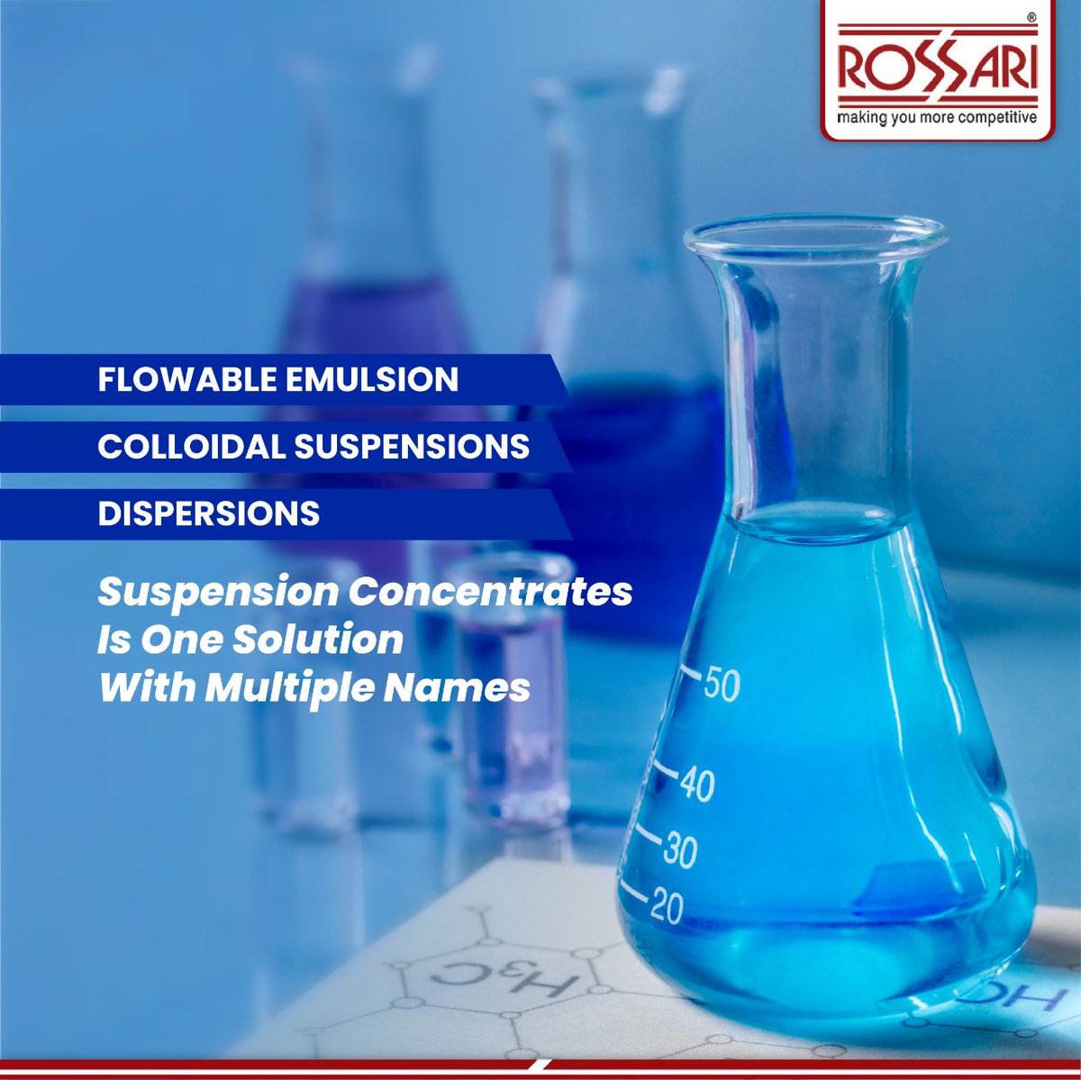 RossariBiotech's tweet photo. The Suspension Concentrates (SC) are also known as flowable emulsion, colloidal suspensions or dispersions. They consist of insoluble solid active ingredients dispersed in water.
#rossari #rbl #biotech #biochemistry #chemicalengineering #chemicalsolution #emulsion #emulsifiable https://t.co/ZnZWtr19vi
