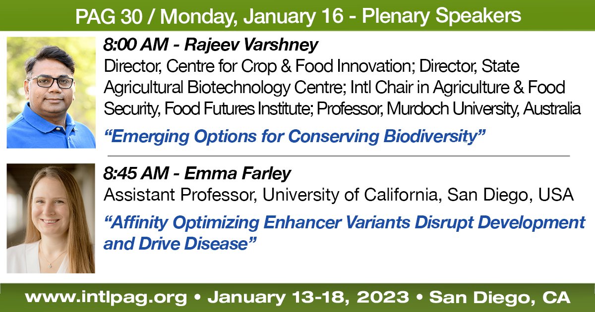 #PAG30 Plenary Speakers for Tomorrow, Monday January 16 will be Rajeev Varshney / 8:00 am, and Emma Farley/ 8:45 am. We hope you will join us.