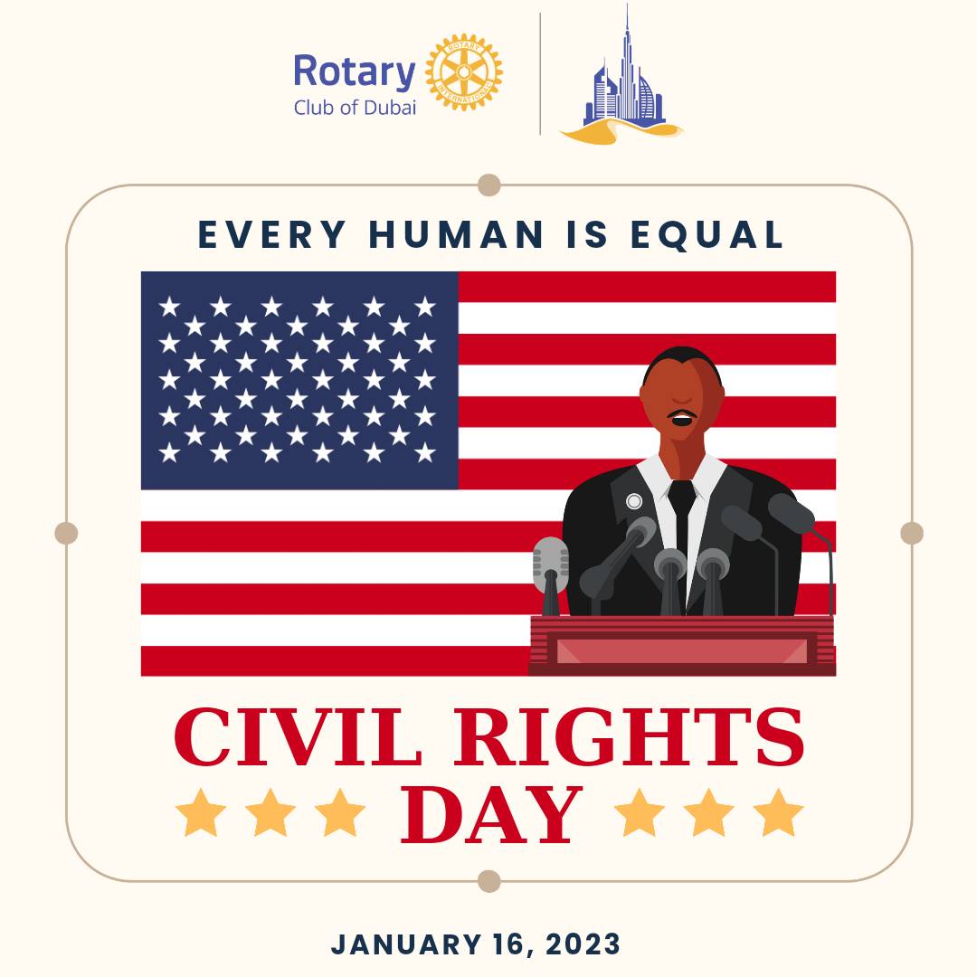 RotaryDubai's tweet photo. Every Human is capital. We celebrate Civil Rights Day with the USA.

#USA #civilrights #dubai #rotaryclub #rotarians #rotaryinternational #rotaract #rotaryclubofdubai https://t.co/KlC5PBWw13