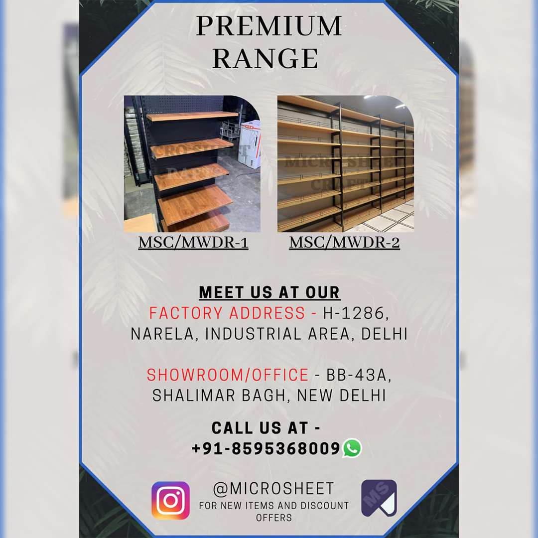 MicroSheetCraft's tweet image. 👉 @MicroSheetCraft - is one of the leading 𝙋𝙧𝙚𝙢𝙞𝙪𝙢 𝙍𝙖𝙣𝙜𝙚 of 𝗠𝗮𝗻𝘂𝗳𝗮𝗰𝘁𝘂𝗿𝗲𝗿𝘀 &amp;amp; 𝗦𝘂𝗽𝗽𝗹𝗶𝗲𝗿𝘀 in Delhi, India. 

📲: +91 8595368009
🌐: displayrackmanufacturer.com
📧: microsheet@gmail.com

#displaystand #displayrack #delhi #buynow #racks #premiumrange