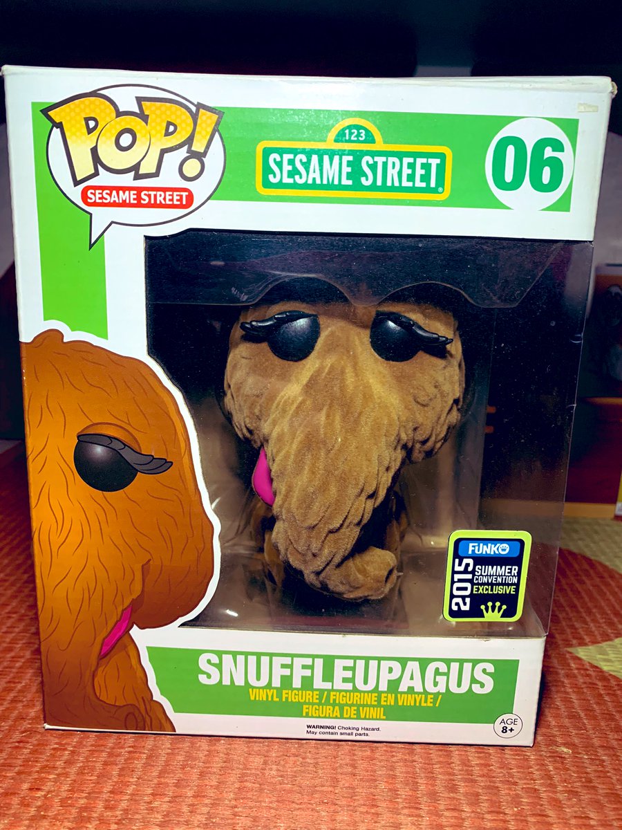 the_mooshoo's tweet photo. This is like the only free I really have but better late than never. This week on #SundayChaseService, I give you #SDCC #Flocked #Snuffle. This is a bday gift 2 years ago that ultimately opened up Pandora Box. @funko #funkocollector #funko #seasamestreet #2of52 https://t.co/BSxivnM6nB