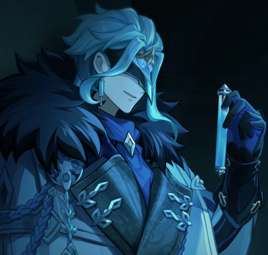 GenshinAnything's tweet image. Dottore is in a box and is being shipped to Ohio