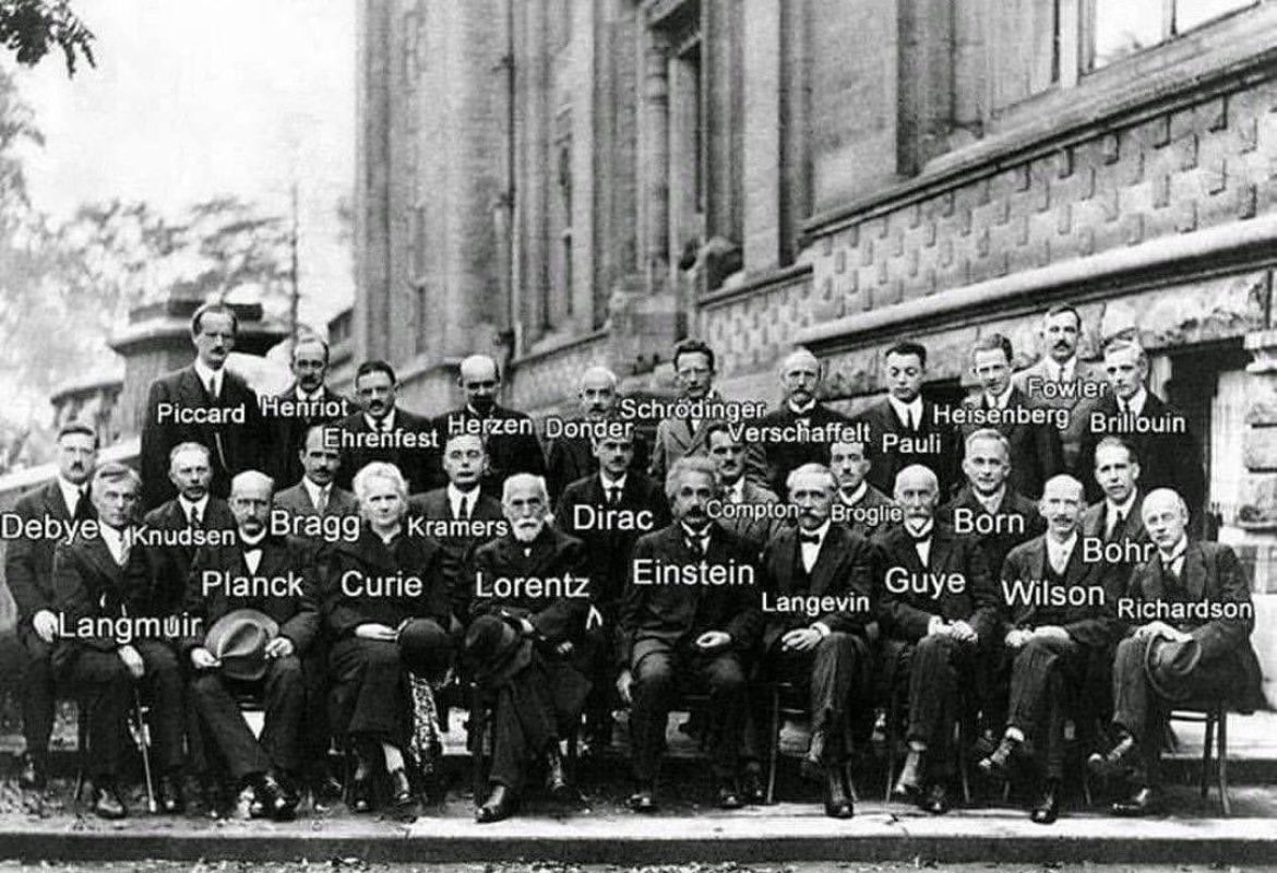 A generation of scientists at the Solvay Conference, 1927. 17 of the 29 attendees were or became Nobel Prize winners.