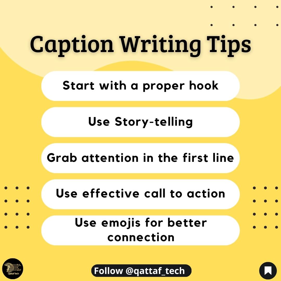 QzWorld's tweet photo. Along with your content, you also need to work on creating better and more effective captions coz that will make your post complete.
Follow @QzWorld for more tips π
#contentstrategy #marketingtips #marketing #qattaftech #smartwatch #freelancers #marketingsocial #marketinglife https://t.co/D77k1dmIXR
