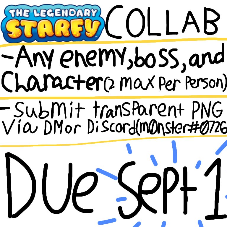 m0nsterfan32's tweet photo. I'm hosting another collab this year and it's gonna be about starfy! The finished piece will be posted on starfy's anniversary so keep your eyes on that. https://t.co/DqhxWlItuQ