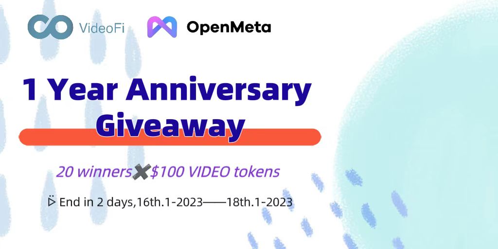 videofi_js's tweet photo. VideoFi x OpenMeta 1 Year Anniversary Co-Giveaway

1️⃣ Follow @videofi_js &amp; @OpenMeta_NFT
2️⃣ Like &amp; RT &amp; Tag 3 Frens

⏳ Ends in 48 Hours

👀Don't miss the opportunity!

#VideoFi #GameFi #TikTok #Giveaway https://t.co/X8aWSd1sff