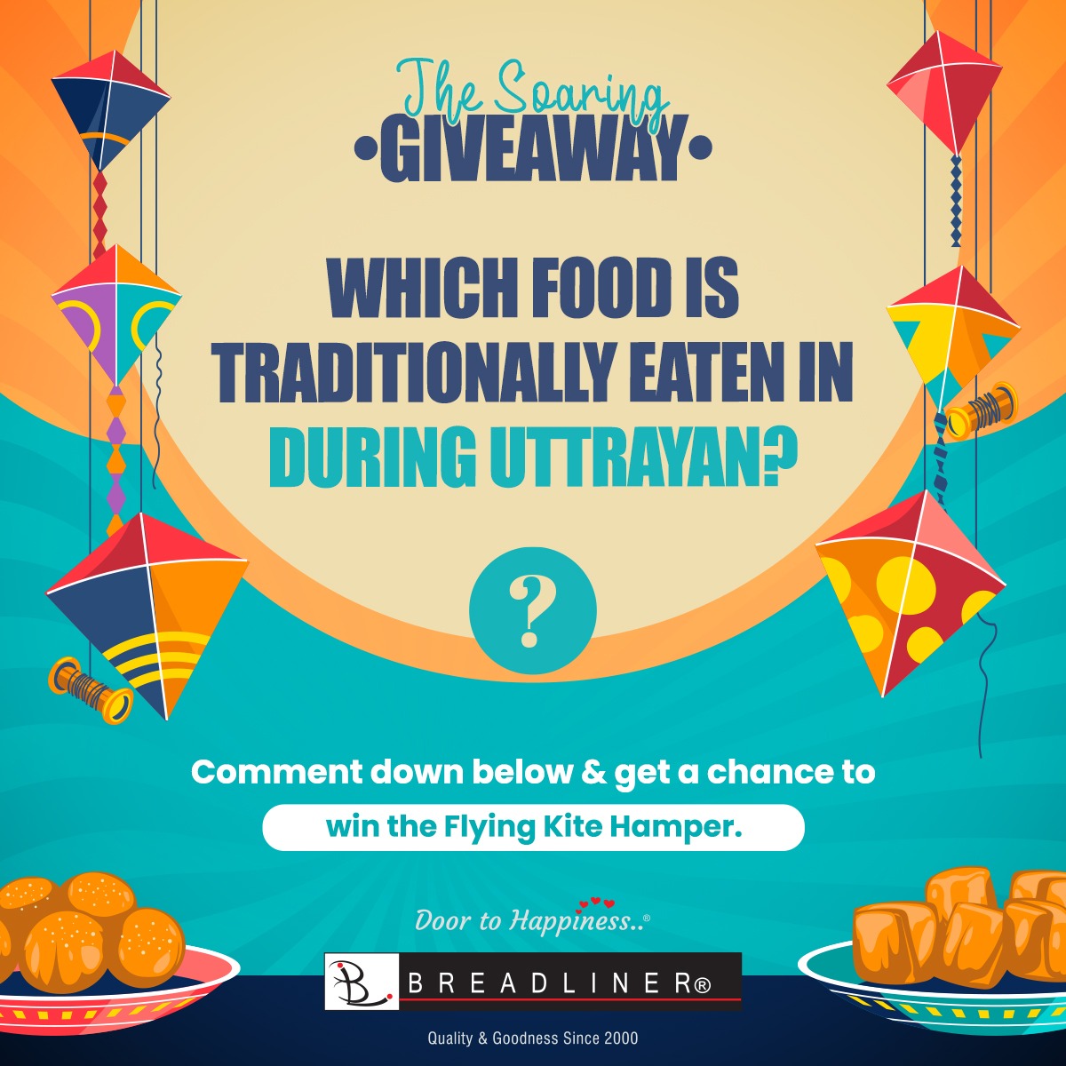 Breadliner1's tweet photo. Hey Fun loving Foodies, weβre coming in with another contest that gives you the chance to win Breadliner's #FlyingKiteHamper!! π
π€ All the best!
#breadlinergiveaway #giveawayindia #freecake #cakegiveaway #breadliner #breadlinerkadodra #bollywoodlove #uttrayan2023 https://t.co/PQhMFxYGxh