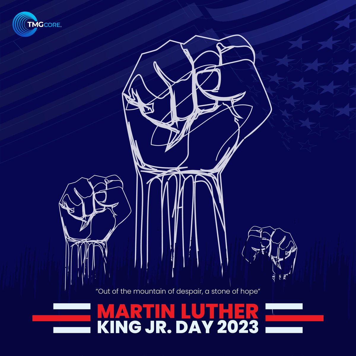 TMGcore's tweet photo. "Out of the mountain of despair, a stone of hope."
#MLKDay https://t.co/yQwnk5uPIV