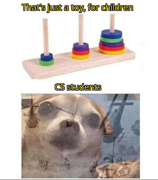 "Have you heard about 'Tower of Hanoi'?" reddit.com/r/programmerhu…