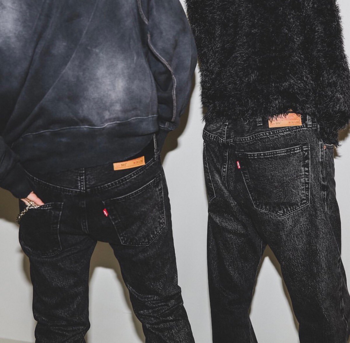 LEVIS BEAMS 別注 501 ブラック デニム W30 L30 Levi's(リーバイス