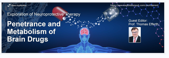 ExplorNeuroprot's tweet photo. A new special issue of "Penetrance and Metabolism of Brain Drugs" edited by Prof. Thomas Efferth was just launched in ENT journal. Welcome to learn more about this novel topical issue at https://t.co/7ERX4M3uWy Authors who submit to this special issue will enjoy free to publish! https://t.co/tuG2sR8GHG