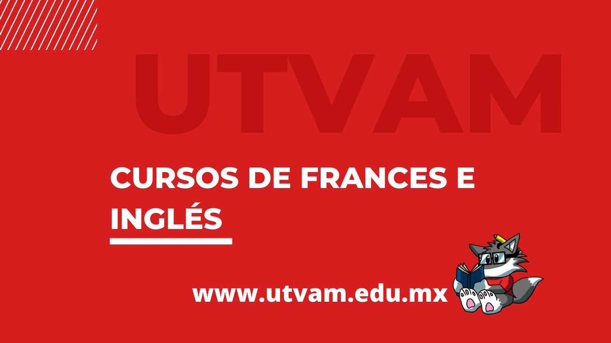 UtvamBis's tweet photo. ¡Inscríbete al Curso de Francés e Inglés en modalidad presencial!
Dirigido a estudiantes, egresados y público en general a partir de los 15 años.
👨🎓👩🎓 Los mejores docentes
👉 Inscripciones del 11 de enero al 7 de febrero del 2023
🗓️ Inicio 11 de febrero de 2023
#UTVAMbis https://t.co/wpdKDktnqP