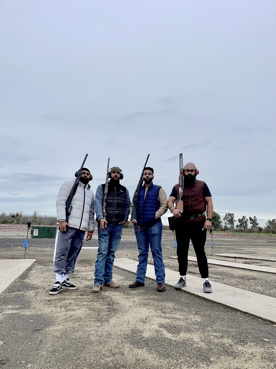 A break in the rain calls for some trap shooting with the boys