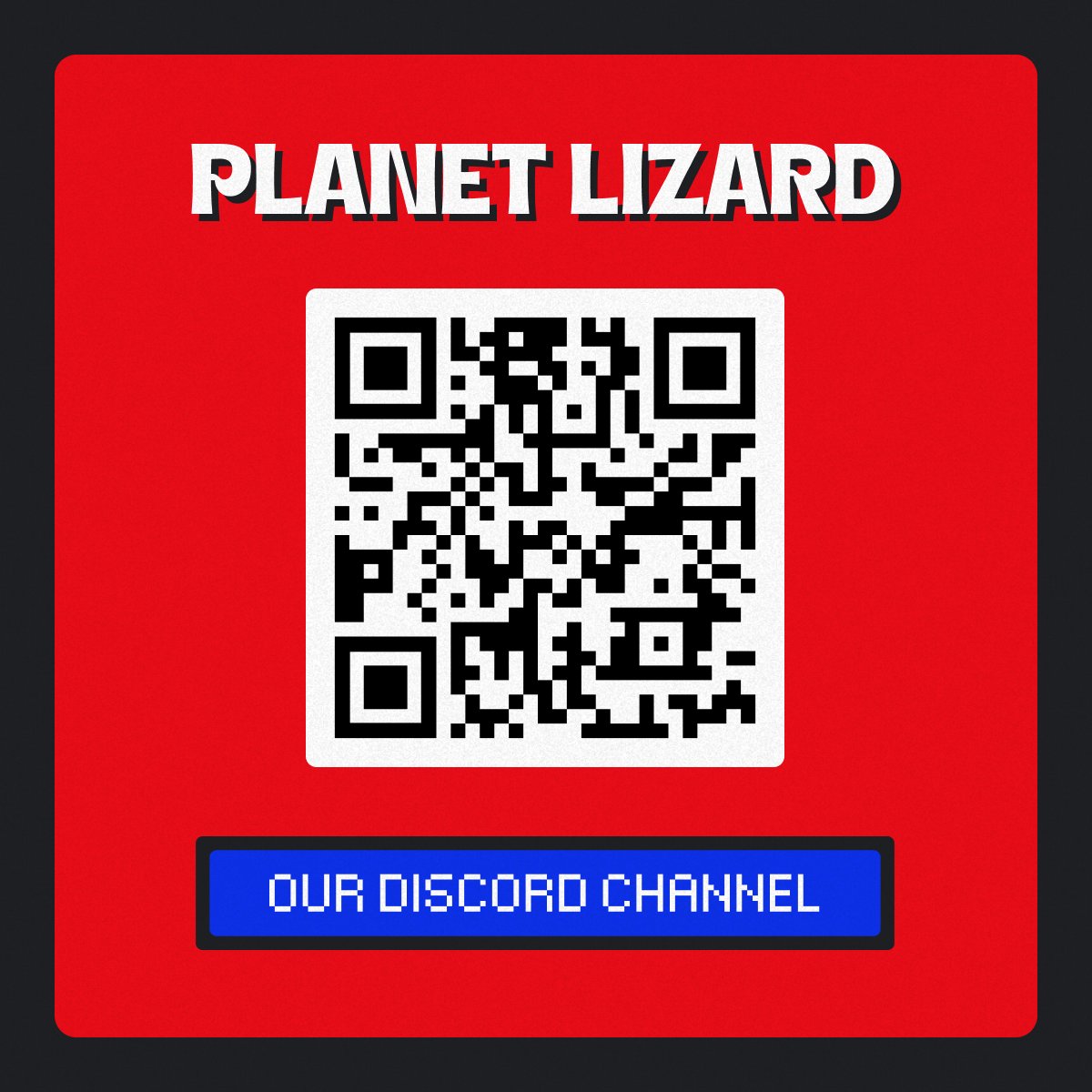 Hey Lizards 🦎

Here's our official discord channel - discord.gg/7kmSj44CW6

Join us, chat, share your impressions and learn about all news of the project.

#NFT #NFTCommmunity #planetlizard #discordlink #Discord #NFTcollections #NFTartists #nftcollectors