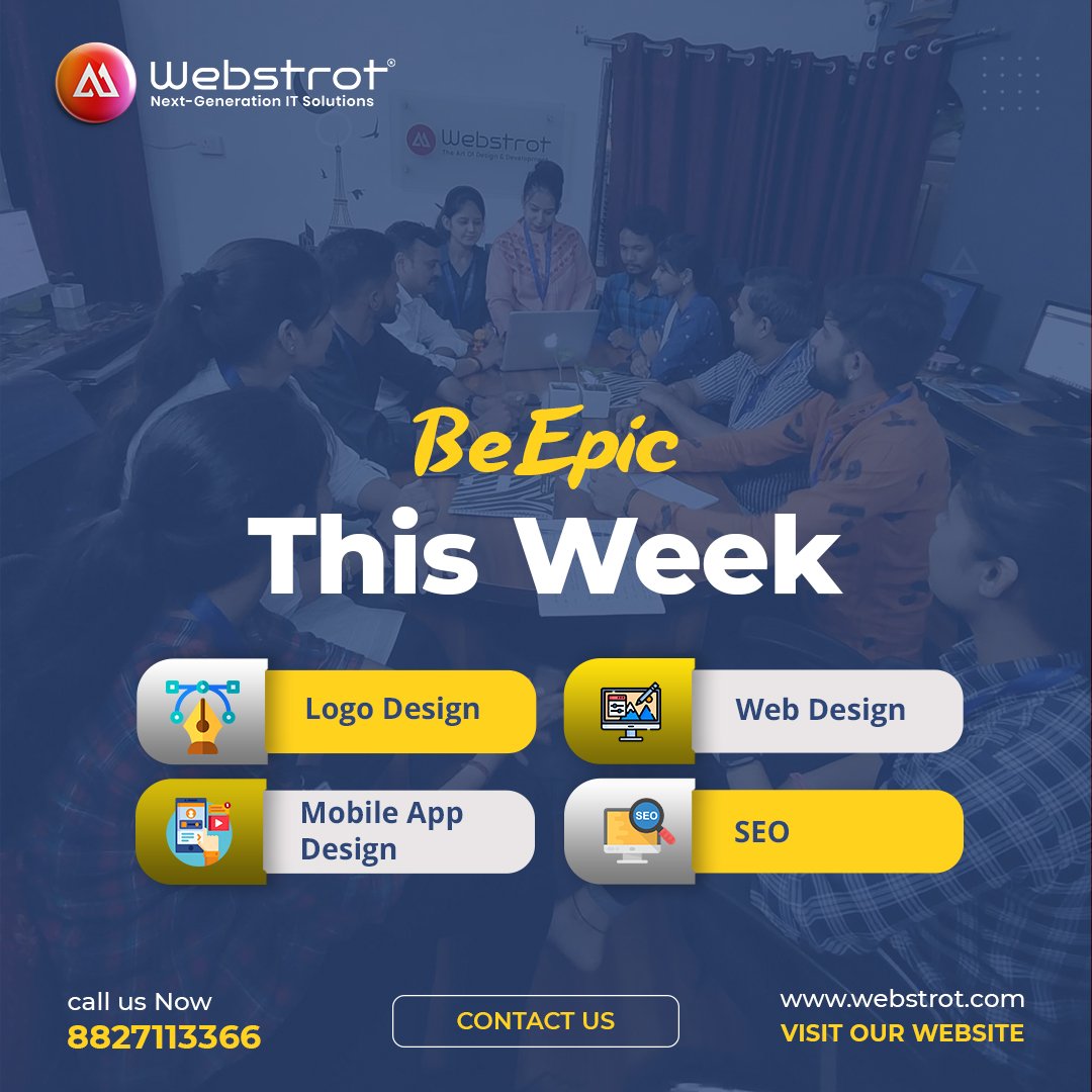 webstrot's tweet photo. Start your day out this week with an epic of website design, digital marketing, logo design, and mobile application.
#mobileapplication #monday #mondaymotivation #mondaymorning #week #startingweek #logo #seo #globalitcompany #nextgenerationitsolution #webstrot https://t.co/Pqaheg8uMO
